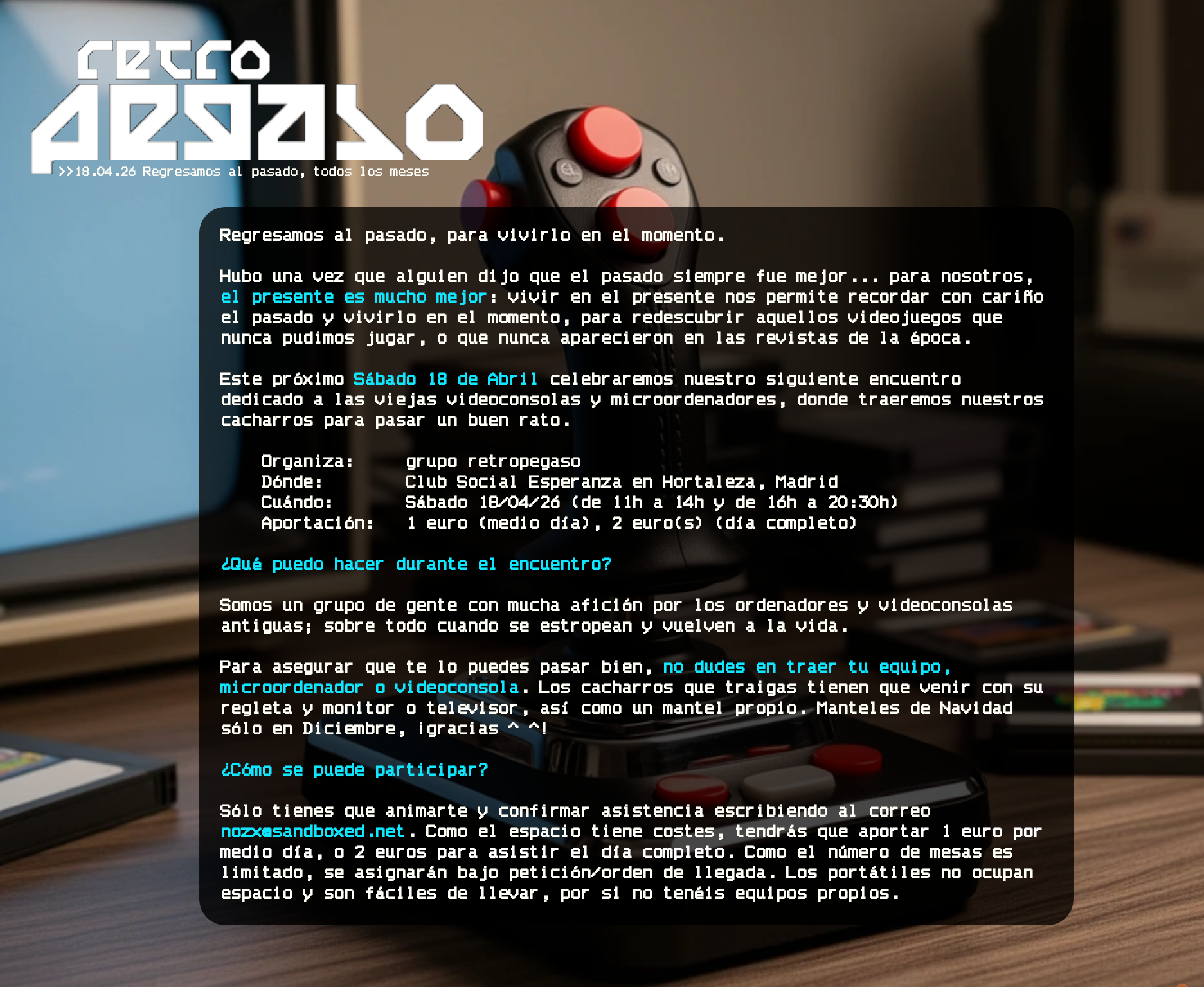 Edición Regreso al Pasado